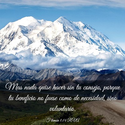 Picture 03 - Filemón 1:14 RVA - Mas nada quise hacer sin tu consejo, porque tu - Bible Verse Picture