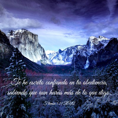 Picture 03 - Filemón 1:21 RVA - Te he escrito confiando en tu obediencia, - Bible Verse Picture