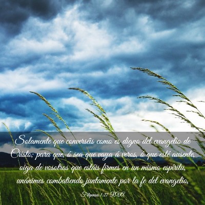 Picture 03 - Filipenses 1:27 RVA - Solamente que converséis como es digno del - Bible Verse Picture