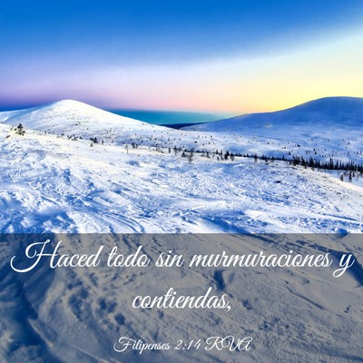 Picture 03 - Filipenses 2:14 RVA - Haced todo sin murmuraciones y - Bible Verse Picture