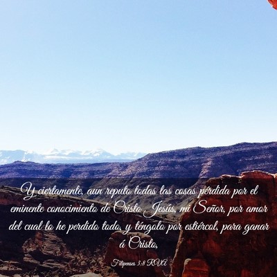 Picture 03 - Filipenses 3:8 RVA - Y ciertamente, aun reputo todas las cosas - Bible Verse Picture