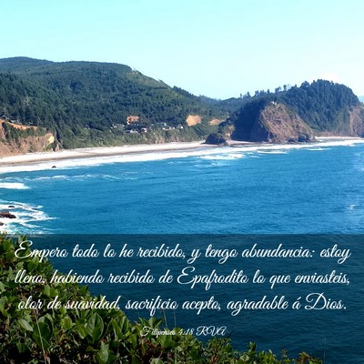 Picture 03 - Filipenses 4:18 RVA - Empero todo lo he recibido, y tengo abundancia: - Bible Verse Picture