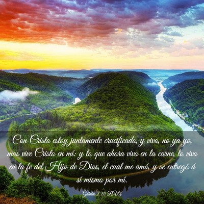 Picture 03 - Gálatas 2:20 RVA - Con Cristo estoy juntamente crucificado, y vivo, - Bible Verse Picture