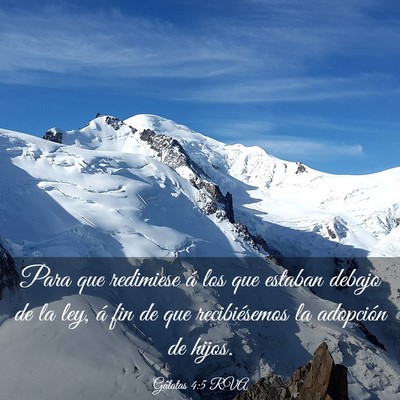 Picture 03 - Gálatas 4:5 RVA - Para que redimiese á los que estaban debajo de - Bible Verse Picture