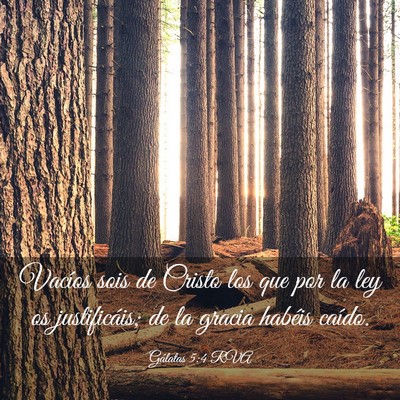 Picture 03 - Gálatas 5:4 RVA - Vacíos sois de Cristo los que por la ley os - Bible Verse Picture