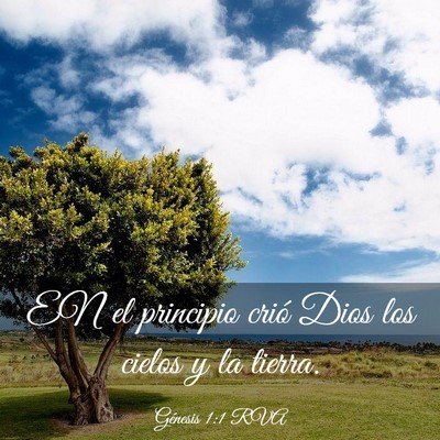 Picture 03 - Génesis 1:1 RVA - EN el principio crió Dios los cielos y la - Bible Verse Picture