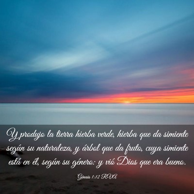 Picture 03 - Génesis 1:12 RVA - Y produjo la tierra hierba verde, hierba que da - Bible Verse Picture