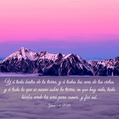 Picture 03 - Génesis 1:30 RVA - Y á toda bestia de la tierra, y á todas las - Bible Verse Picture
