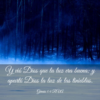 Picture 03 - Génesis 1:4 RVA - Y vió Dios que la luz era buena: y apartó Dios - Bible Verse Picture