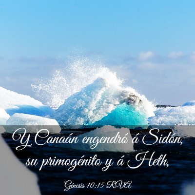 Picture 03 - Génesis 10:15 RVA - Y Canaán engendró á Sidón, su primogénito y - Bible Verse Picture