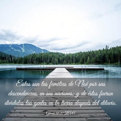 Picture 03 - Génesis 10:32 RVA - Estas son las familias de Noé por sus - Bible Verse Picture