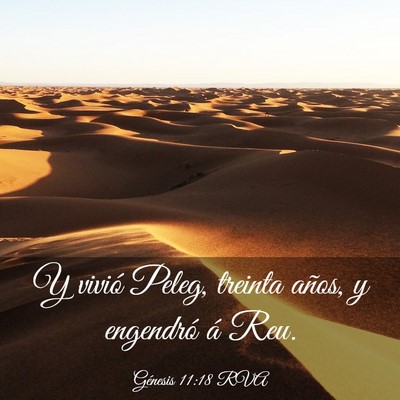 Picture 03 - Génesis 11:18 RVA - Y vivió Peleg, treinta años, y engendró á - Bible Verse Picture