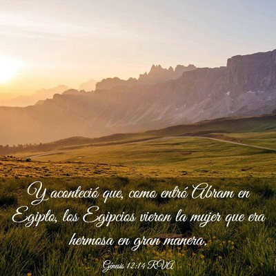 Picture 03 - Génesis 12:14 RVA - Y aconteció que, como entró Abram en Egipto, - Bible Verse Picture