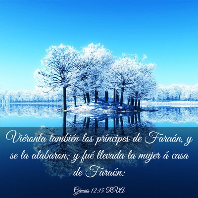 Picture 03 - Génesis 12:15 RVA - Viéronla también los príncipes de Faraón, y - Bible Verse Picture