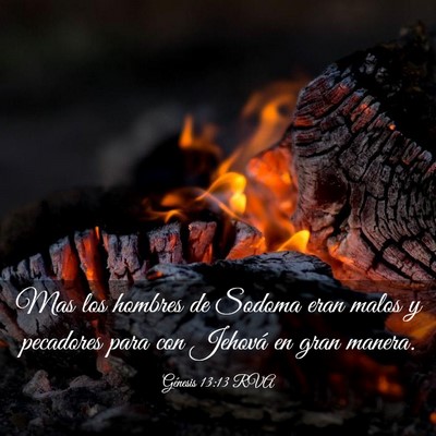 Picture 03 - Génesis 13:13 RVA - Mas los hombres de Sodoma eran malos y pecadores - Bible Verse Picture