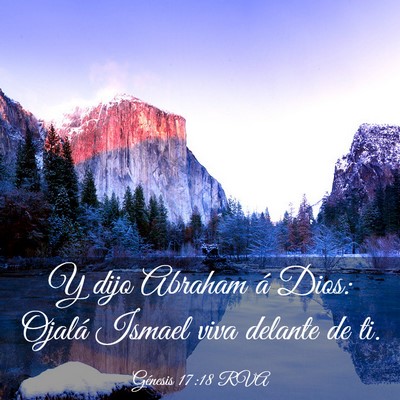 Picture 03 - Génesis 17:18 RVA - Y dijo Abraham á Dios: Ojalá Ismael viva - Bible Verse Picture