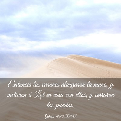 Picture 03 - Génesis 19:10 RVA - Entonces los varones alargaron la mano, y - Bible Verse Picture