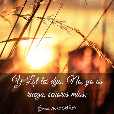 Picture 03 - Génesis 19:18 RVA - Y Lot les dijo: No, yo os ruego, señores - Bible Verse Picture