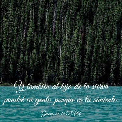 Picture 03 - Génesis 21:13 RVA - Y también al hijo de la sierva pondré en gente, - Bible Verse Picture