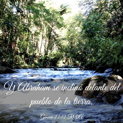 Picture 03 - Génesis 23:12 RVA - Y Abraham se inclinó delante del pueblo de la - Bible Verse Picture