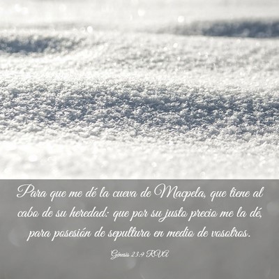 Picture 03 - Génesis 23:9 RVA - Para que me dé la cueva de Macpela, que tiene al - Bible Verse Picture