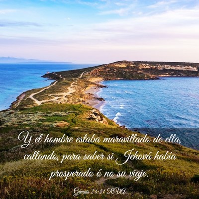 Picture 03 - Génesis 24:21 RVA - Y el hombre estaba maravillado de ella, callando, - Bible Verse Picture