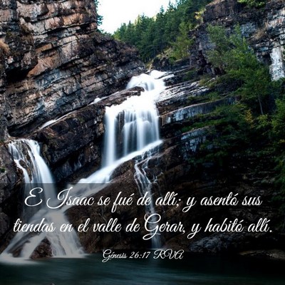 Picture 03 - Génesis 26:17 RVA - E Isaac se fué de allí; y asentó sus tiendas - Bible Verse Picture