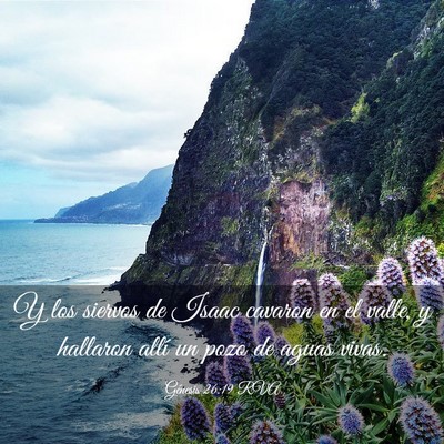 Picture 03 - Génesis 26:19 RVA - Y los siervos de Isaac cavaron en el valle, y - Bible Verse Picture