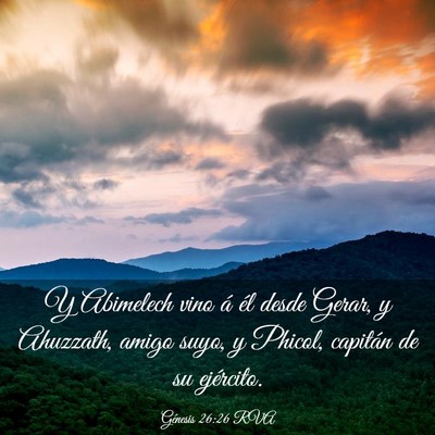 Picture 03 - Génesis 26:26 RVA - Y Abimelech vino á él desde Gerar, y Ahuzzath, - Bible Verse Picture