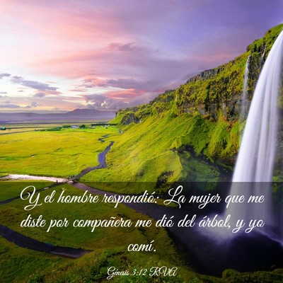 Picture 03 - Génesis 3:12 RVA - Y el hombre respondió: La mujer que me diste por - Bible Verse Picture