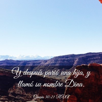 Picture 03 - Génesis 30:21 RVA - Y después parió una hija, y llamó su nombre - Bible Verse Picture
