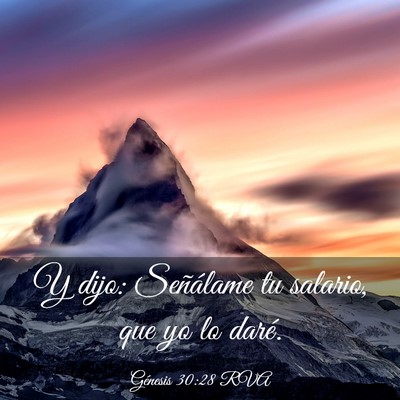 Picture 03 - Génesis 30:28 RVA - Y dijo: Señálame tu salario, que yo lo - Bible Verse Picture