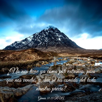 Picture 03 - Génesis 31:15 RVA - ¿No nos tiene ya como por extrañas, pues que - Bible Verse Picture