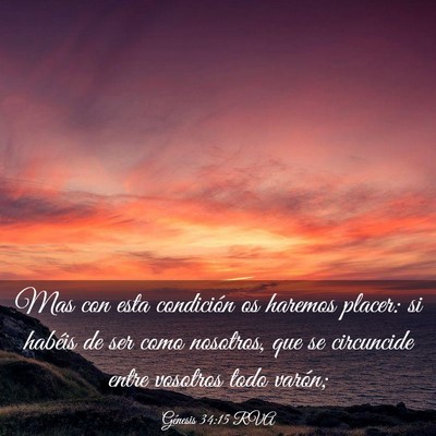 Picture 03 - Génesis 34:15 RVA - Mas con esta condición os haremos placer: si - Bible Verse Picture