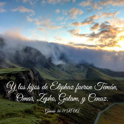 Picture 03 - Génesis 36:11 RVA - Y los hijos de Eliphaz fueron Temán, Omar, - Bible Verse Picture
