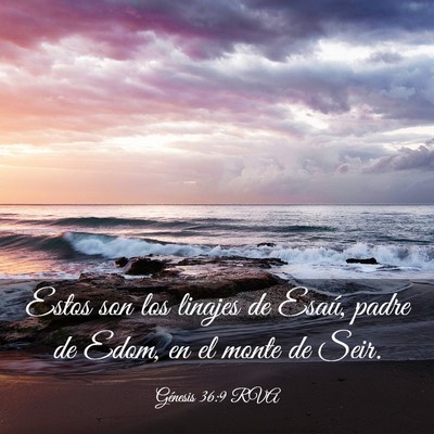 Picture 03 - Génesis 36:9 RVA - Estos son los linajes de Esaú, padre de Edom, en - Bible Verse Picture