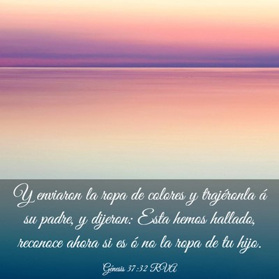 Picture 03 - Génesis 37:32 RVA - Y enviaron la ropa de colores y trajéronla á su - Bible Verse Picture