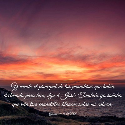 Picture 03 - Génesis 40:16 RVA - Y viendo el principal de los panaderos que había - Bible Verse Picture