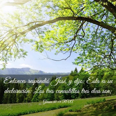 Picture 03 - Génesis 40:18 RVA - Entonces respondió José, y dijo: Esta es su - Bible Verse Picture