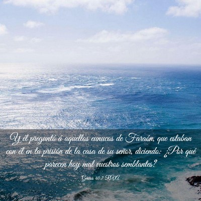 Picture 03 - Génesis 40:7 RVA - Y él preguntó á aquellos eunucos de Faraón, - Bible Verse Picture