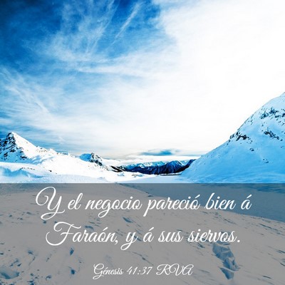 Picture 03 - Génesis 41:37 RVA - Y el negocio pareció bien á Faraón, y á sus - Bible Verse Picture