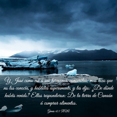 Picture 03 - Génesis 42:7 RVA - Y José como vió á sus hermanos, conociólos; - Bible Verse Picture