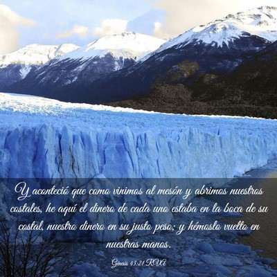 Picture 03 - Génesis 43:21 RVA - Y aconteció que como vinimos al mesón y abrimos - Bible Verse Picture