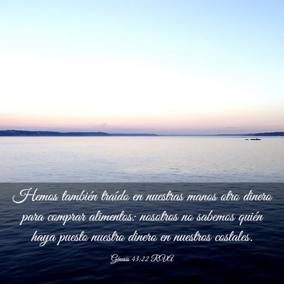 Picture 03 - Génesis 43:22 RVA - Hemos también traído en nuestras manos otro - Bible Verse Picture