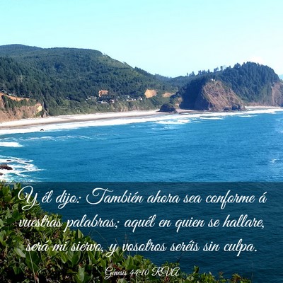 Picture 03 - Génesis 44:10 RVA - Y él dijo: También ahora sea conforme á - Bible Verse Picture