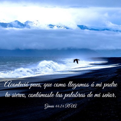 Picture 03 - Génesis 44:24 RVA - Aconteció pues, que como llegamos á mi padre tu - Bible Verse Picture