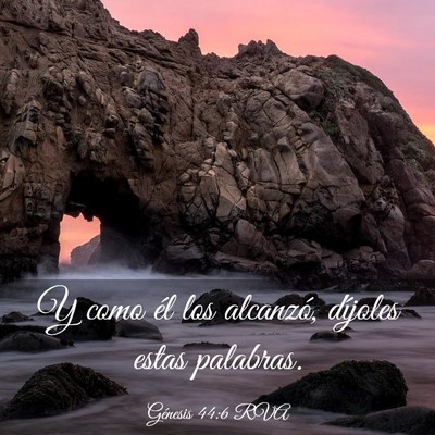 Picture 03 - Génesis 44:6 RVA - Y como él los alcanzó, díjoles estas - Bible Verse Picture