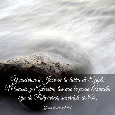 Picture 03 - Génesis 46:20 RVA - Y nacieron á José en la tierra de Egipto - Bible Verse Picture