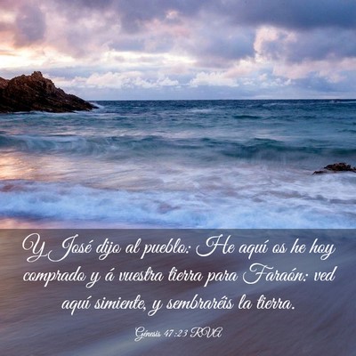 Picture 03 - Génesis 47:23 RVA - Y José dijo al pueblo: He aquí os he hoy - Bible Verse Picture