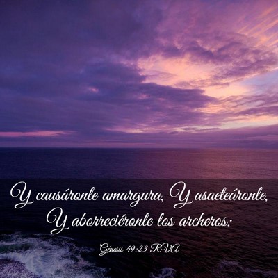 Picture 03 - Génesis 49:23 RVA - Y causáronle amargura, Y asaeteáronle, Y - Bible Verse Picture